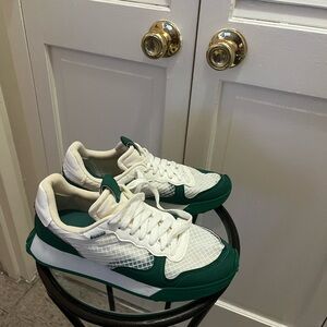 Zara Green and White Men's Sneakers